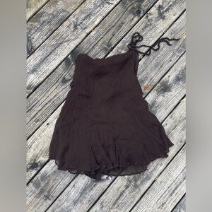 Brown J.Crew flowy Midi Skirt w/ tie at waist